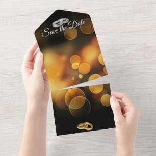 Invitation Tout En Un Sauvegarder la date