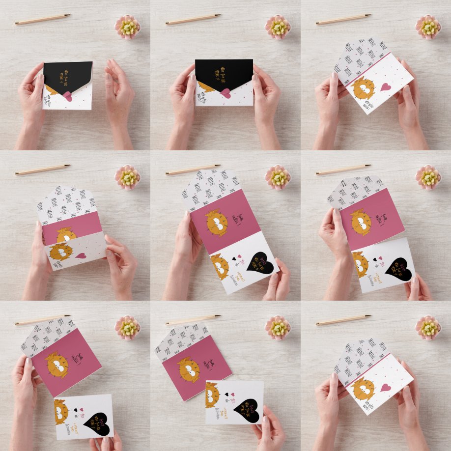 Invitation Tout En Un Serez-Vous À Moi ? PufferFish Love + Valentine Car