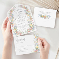 Soft Pastel Ornate Spring Garden Floral Mariage