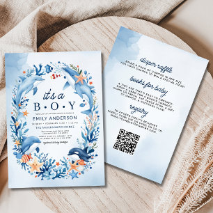 Invitation Tout en un sous la mer C'est un Baby shower garçon