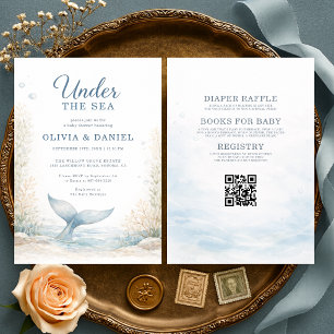 Invitation Tout en Un Sous l'Océan Fête Prénatale pour Bébé d