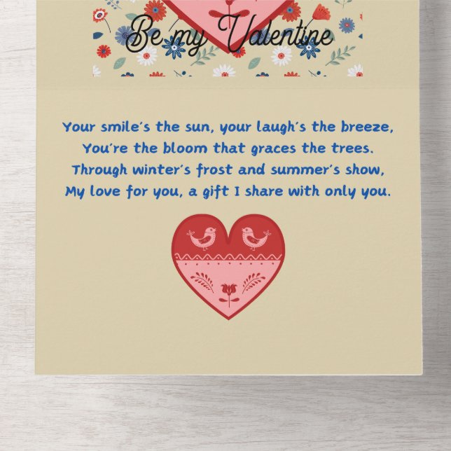 Invitation Tout En Un Soyez mon Valentin (Intérieur en bas)