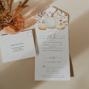 Invitation Tout En Un SURPRISE FÊTE 75e anniversaire Citrouille congé d'