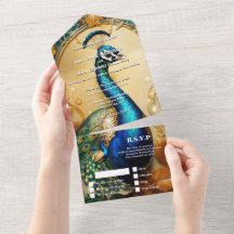 Thème de paon vintage Dîner de mariage