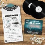 Invitation Tout En Un Ticket VIP Concert Musique avec Mariage RSVP<br><div class="desc">Un faire-part de mariage à thème musical sous forme de ticket de concert est une façon amusante et créative de donner le ton pour votre grand jour. Ce billet inclut les noms du couple comme "têtes de affiche", avec la date et le lieu mariages comme détails du concert. Vous pouvez...</div>