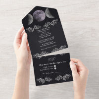 Triple déesse Lune Tous en un mariage Inviter