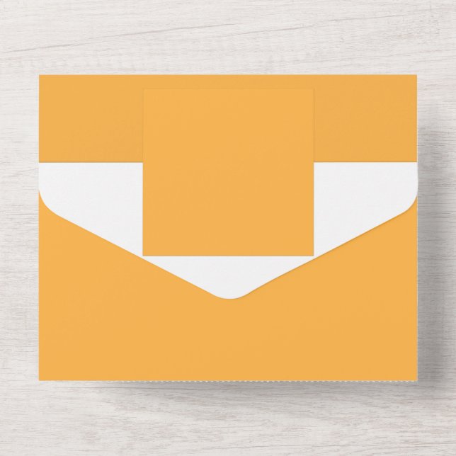 Invitation Tout En Un un fond jaune avec une bordure noire (Verso)