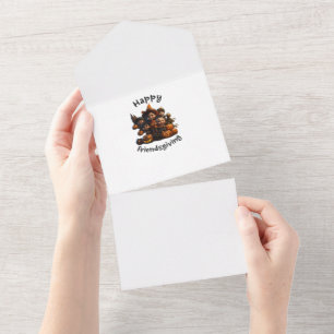 Invitation Tout En Un Vœux joyeux de Friendsgiving