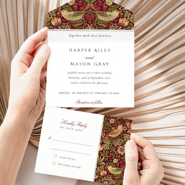 Invitation Tout En Un Voleurs de fraises tout-en-un RSVP (Créateur téléchargé)