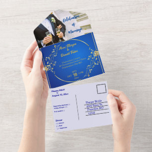 Invitation Tout En Un (Votre image) Événement Mariage personnalisé