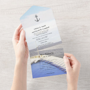 Invitation Tout En Un ©Voyage de l'amour/Croisière/Destination Mariage A