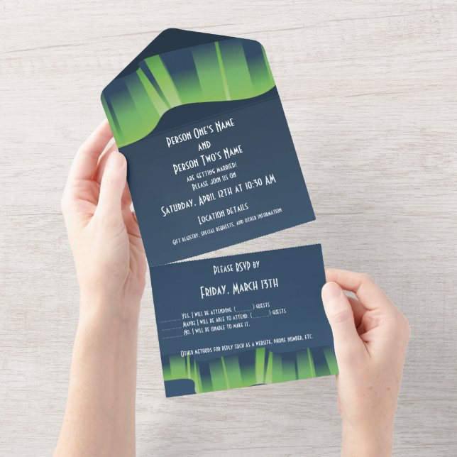 Invitation Tout En Un Wonderland Auroras (Déchirure)