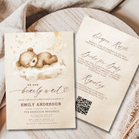Tout en une attente rapide Baby shower beige neutr