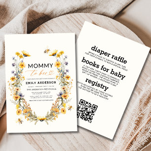 Invitation Tout en une maman pour être Baby shower Fleur sauv