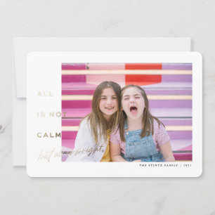 Invitation Tout Est Bright Coloré Faux Foil Foil Drôle Noël