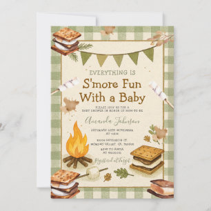 Invitation Tout est plus amusant en vert pour Baby Shower Gin