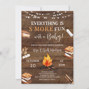 Invitation Tout est S'more Fun Camping Baby shower