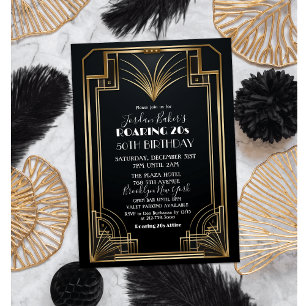 Invitation TOUT ÉVÉNEMENT - Années folles 20s 1920s Art Déco
