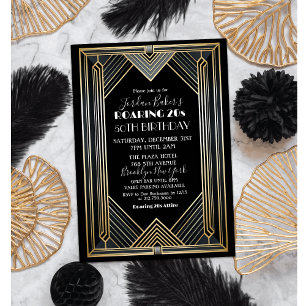 Invitation TOUT ÉVÉNEMENT - Roaring 20s 1920 Art Deco Party