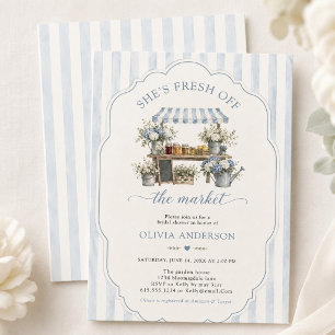 Invitation Tout Fraîche du Marché Couleurs Pastel Baby Shower