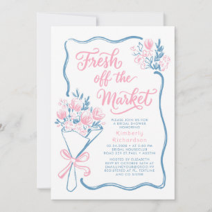 Invitation Tout frais du marché : Baby Shower de mariage fant