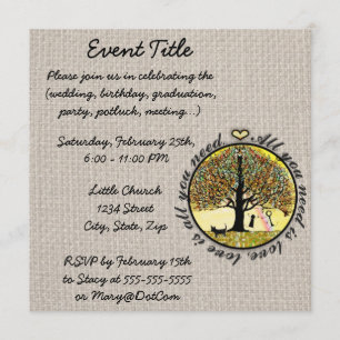 Invitation Tout que vous avez besoin est arbre d'amour de la