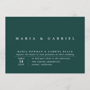 Invitation Tout Simplement Design Mariage vert Emerald mode