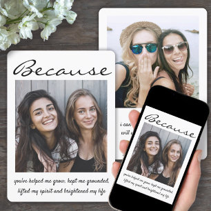 Invitation Tout texte 2 Photo Bridesmaid Maid of Honor Propos