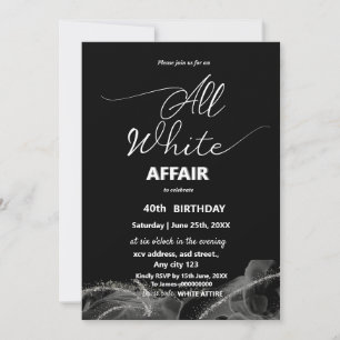 Invitation Toute affaire ou fête blanche