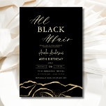 Invitation Toute Black Affair Agate Anniversaire Fête Élégant<br><div class="desc">Célébrez en style avec cette All Black Affair Birthday Party Modern Elegant Invitation, la façon parfaite d'annoncer une soirée inoubliable. Ce design élégant et sophistiqué présente un arrière - plan noir frappant aux accents minimalistes pour une touche de classe. Customisez-le avec les détails de votre événement pour donner le ton...</div>