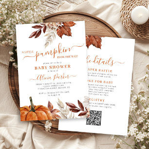 Invitation Toute dans une petite citrouille automne bébé show