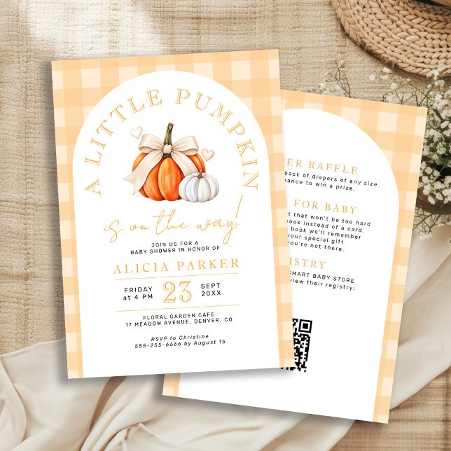 Invitation Toute dans une petite citrouille automne bébé show (Créateur téléchargé)