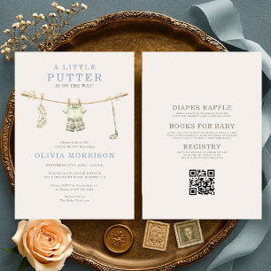 Invitation Toute en un petit Putter Golf Baby Shower