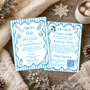 Invitation Toute en Une Apres Bebe Apres Ski Garçon Baby Show