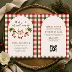 Invitation Toute en une Baby It's Cold Outside Baby Shower