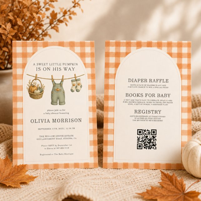 Invitation Toute en Une Douce Petite Fête de Bébé Garçon Citr (Créateur téléchargé)