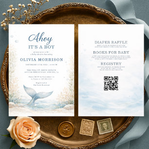 Invitation Toute en une Fête Bébé Garçon Fête Prénatale