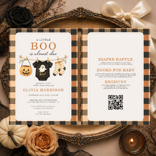 Invitation Toute en une Fête de Bébé Little Boo est Due Hallo