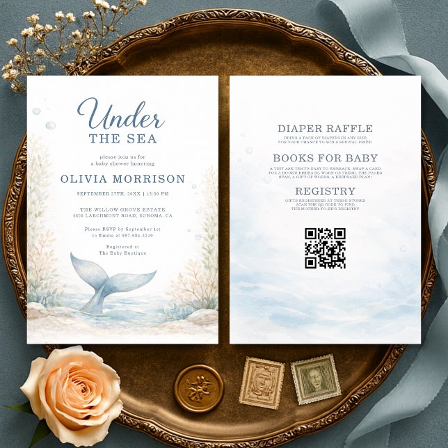 Invitation Toute en une Fête de Bébé Sous l'Océan (Créateur téléchargé)