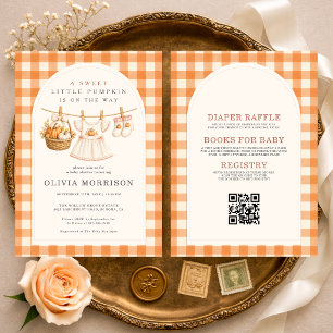 Invitation Toute en Une Fille Petit Citrouille en Route Baby