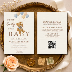 Invitation Toute en Une Nous Pouvons à peine Attendre Baby Sh