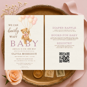 Invitation Toute en Une Nous Pouvons à Peine Attendre Fille B