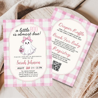 Invitation Toute en une petite fantôme est due Fille Baby Sho