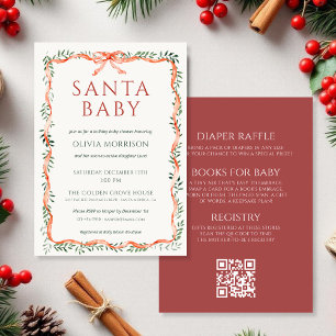 Invitation Toute en une Sainte-Bébé Fête Prénatale d'Hiver