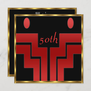 Invitation Toute fête d'anniversaire Black ed