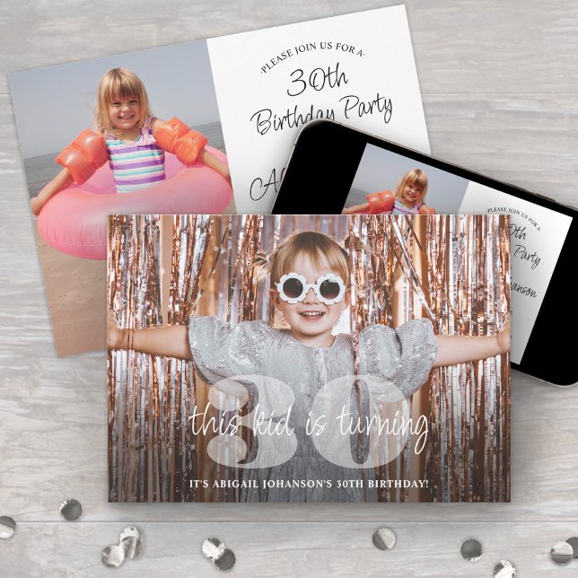 Invitation Toute fête d'anniversaire "Cet enfant" Script Mode (Créateur téléchargé)