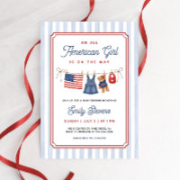 Toute fille américaine Shower de bébé patriotique