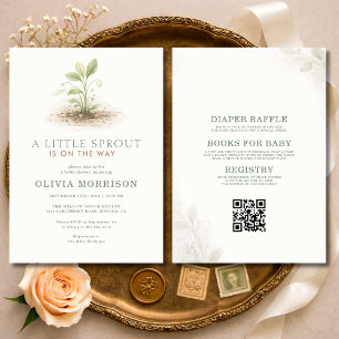 Invitation Toute la famille en une petite pousse Baby Shower