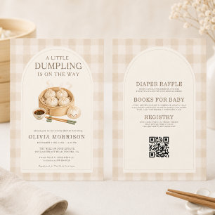 Invitation Toute la Fête Bébé en un Petit Tout Gingham Baby S