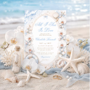 Invitation Toute la mer est amour Plage Enterrement de vie de